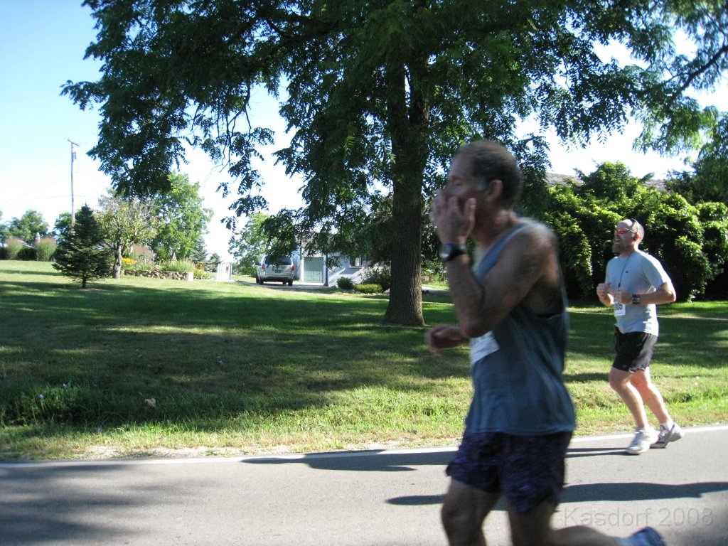 Run Thru Hell 2008 226.jpg - A friend that did the 10 Mile run making his way to the finish line.